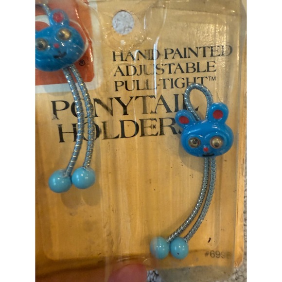 Vintage Goody Hand Painted Adjustable pull tight pony tail holders - Picture 1 of 2